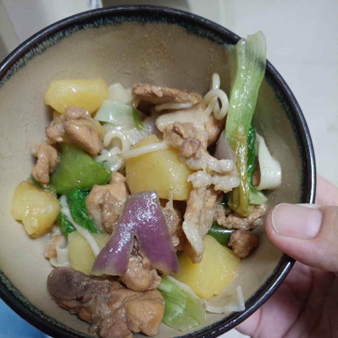 新疆特色大盘鸡（附加皮带面做法）