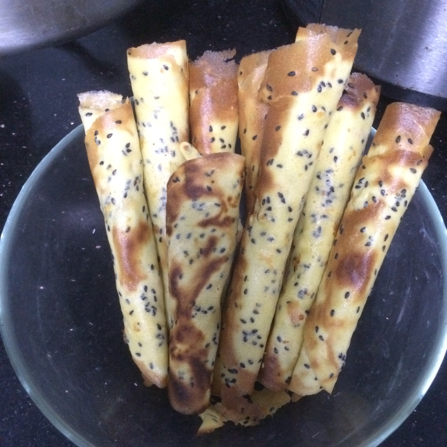 平底锅脆皮蛋卷