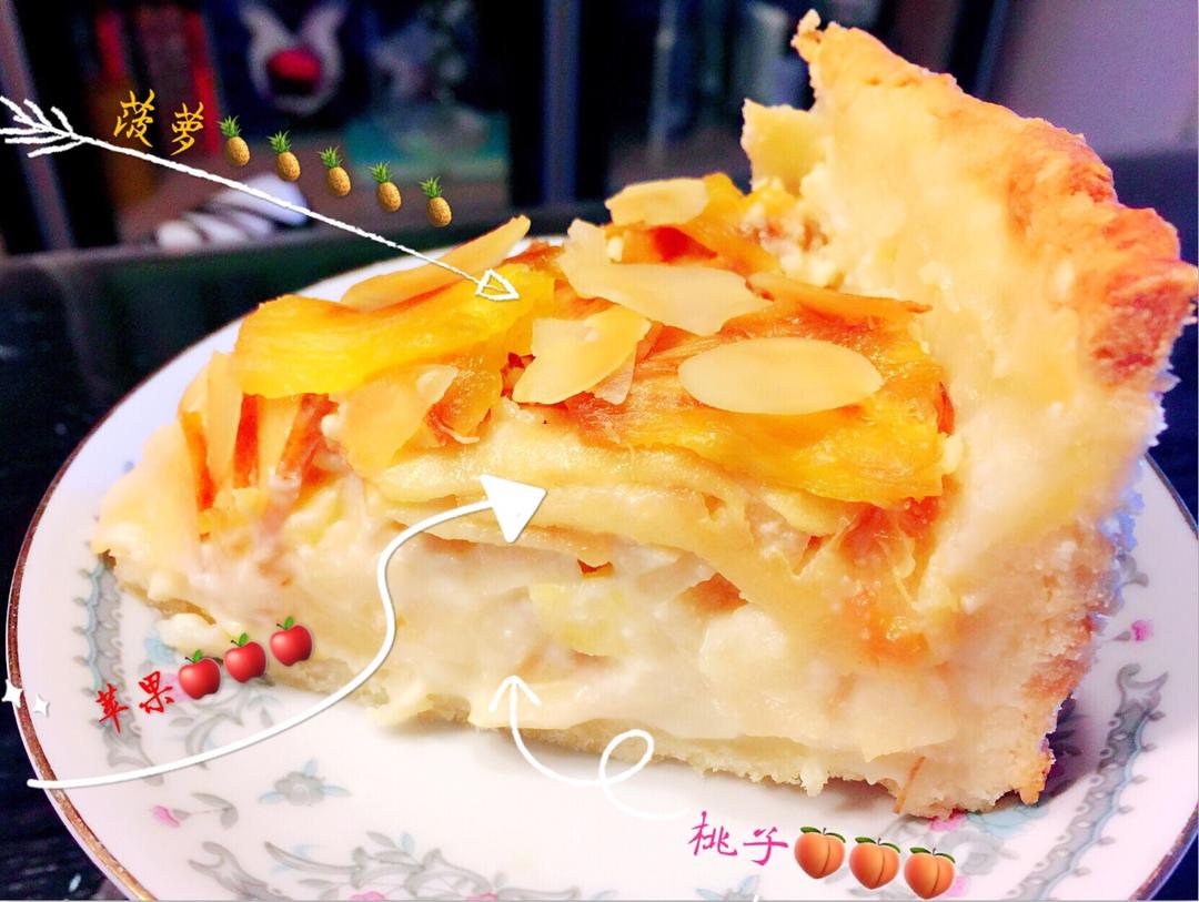 鲜奶油蜜桃派
