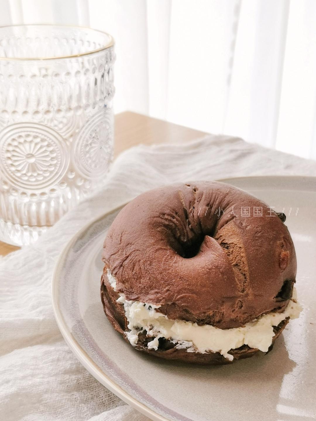 法芙娜巧克力流心/巧克力豆橙皮丁贝果