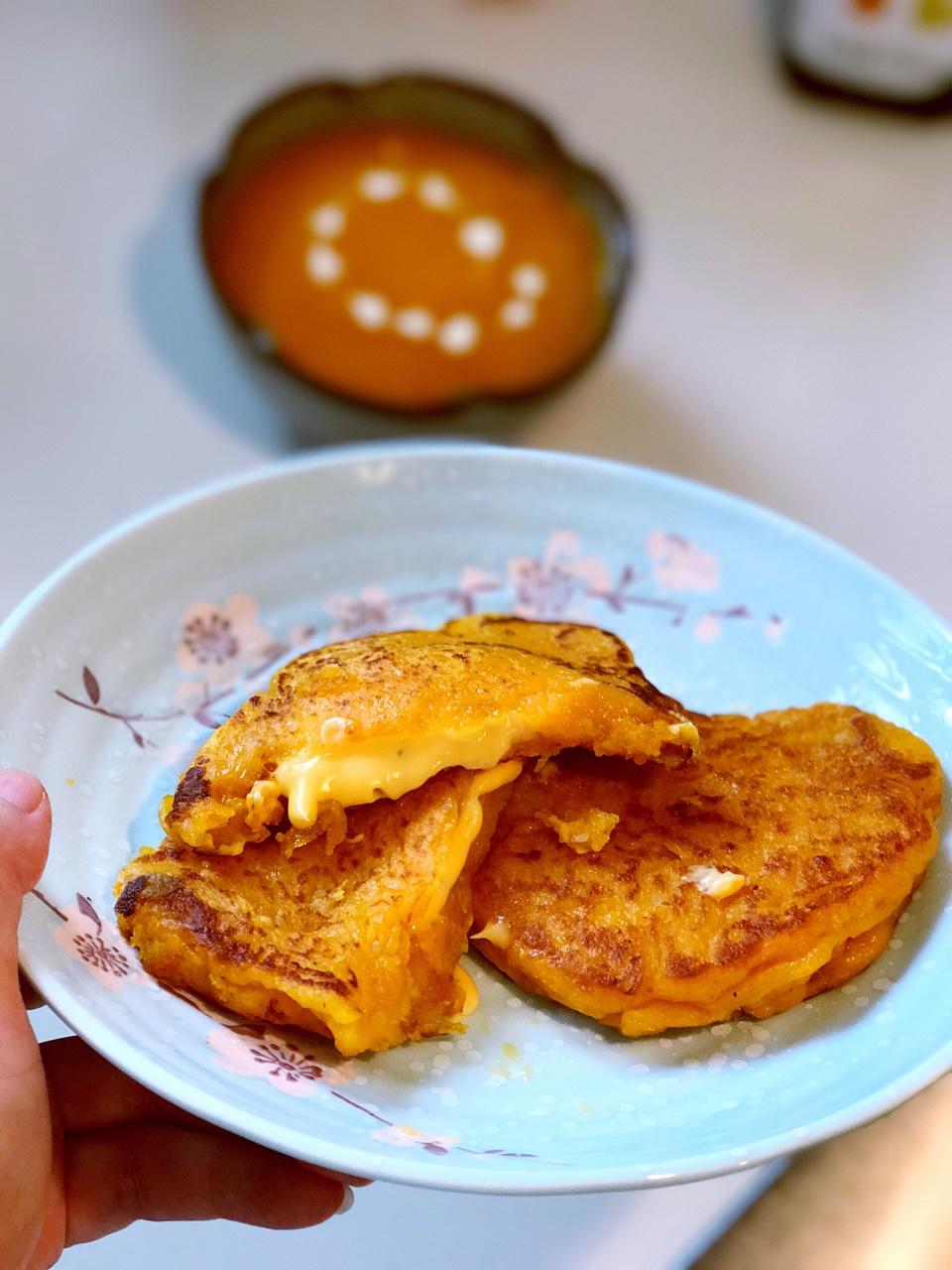 爆浆芝士南瓜土豆饼