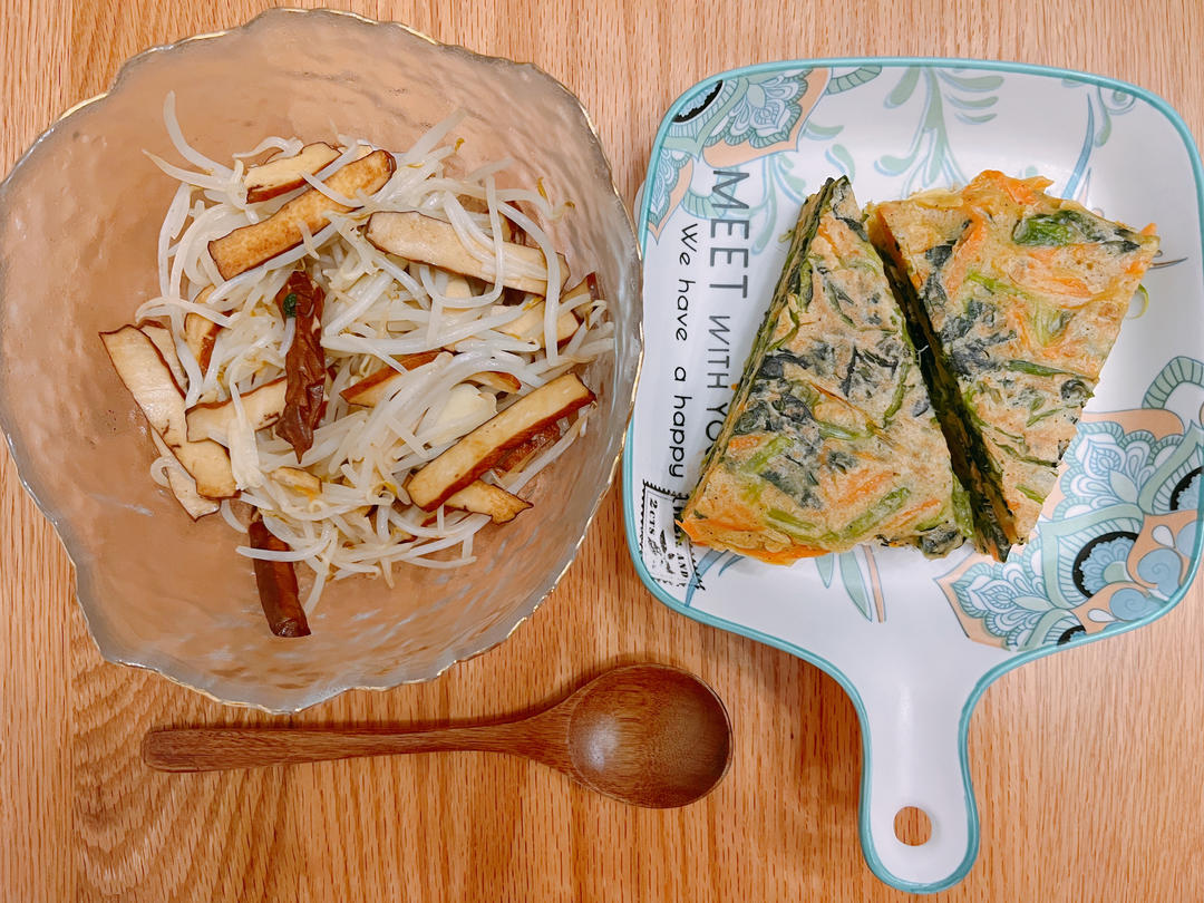 菠菜胡萝卜蛋饼