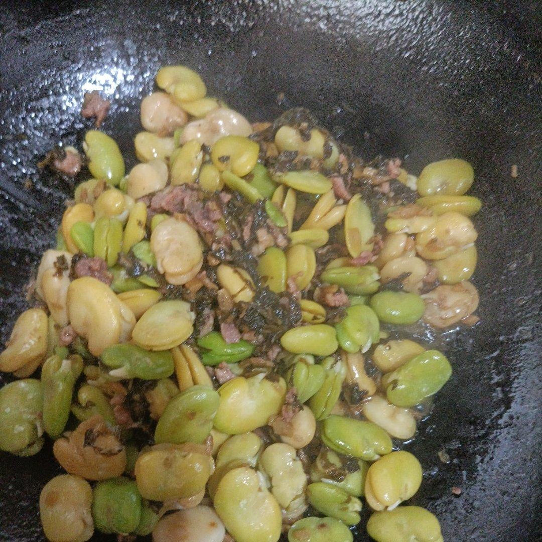 肉沫榨菜炒蚕豆——又一个没想到的美味