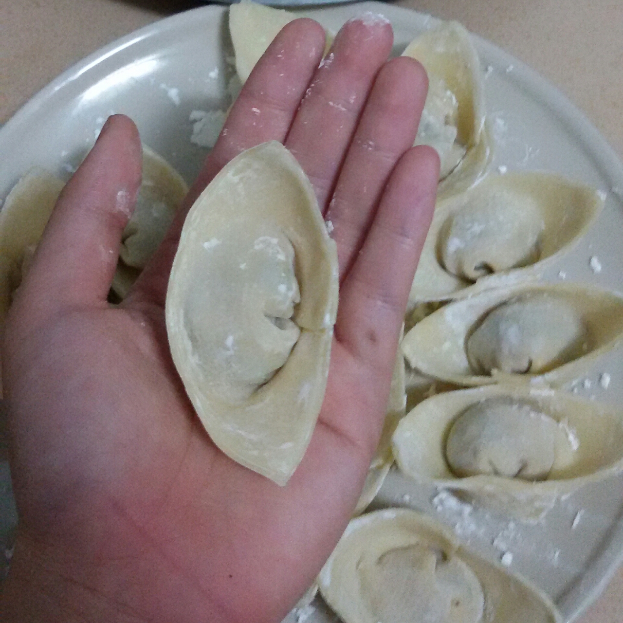元宝馄饨的包法