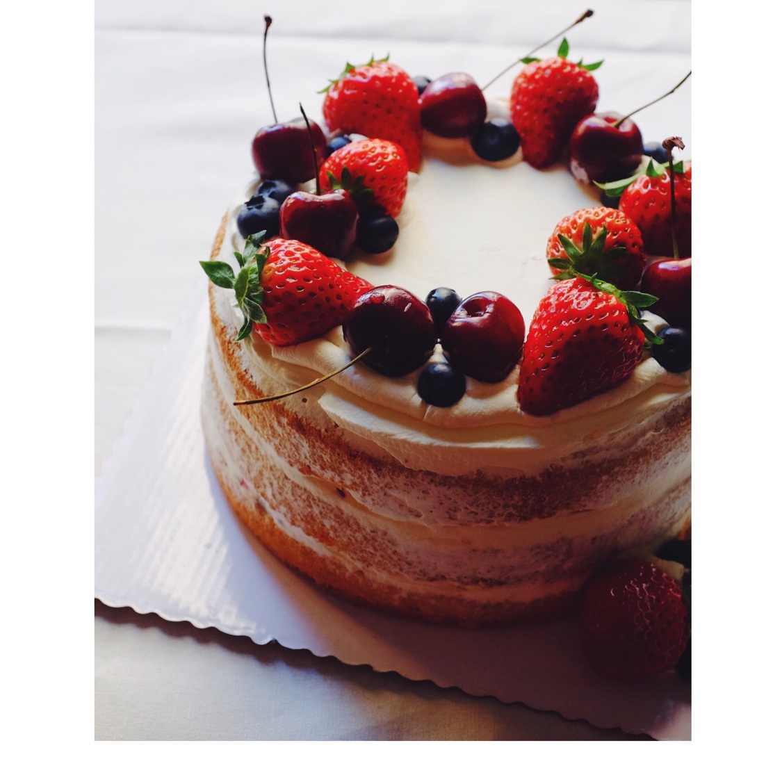 圣诞“裸蛋糕”