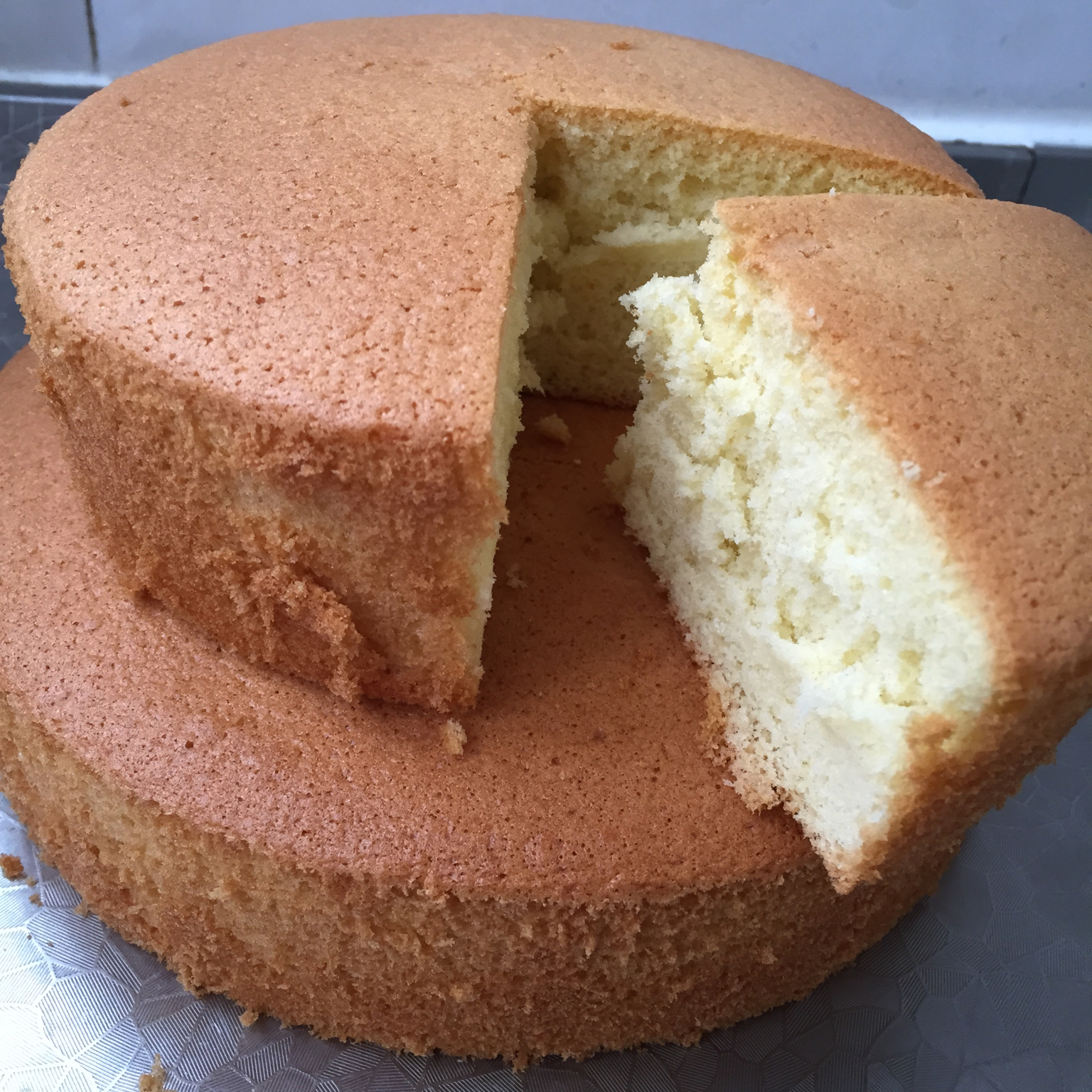 love小宝宝做的海绵蛋糕(双层蛋糕胚)