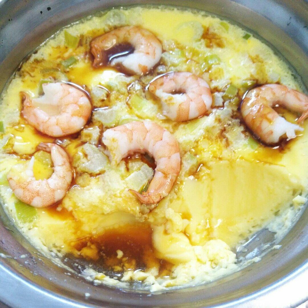 滑嫩的虾仁蛋羹