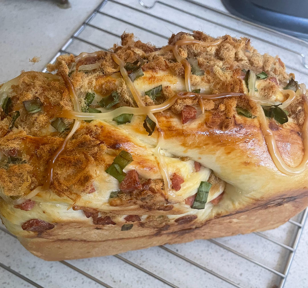 咸香松软～保姆级教程‼️葱香肉松手撕吐司