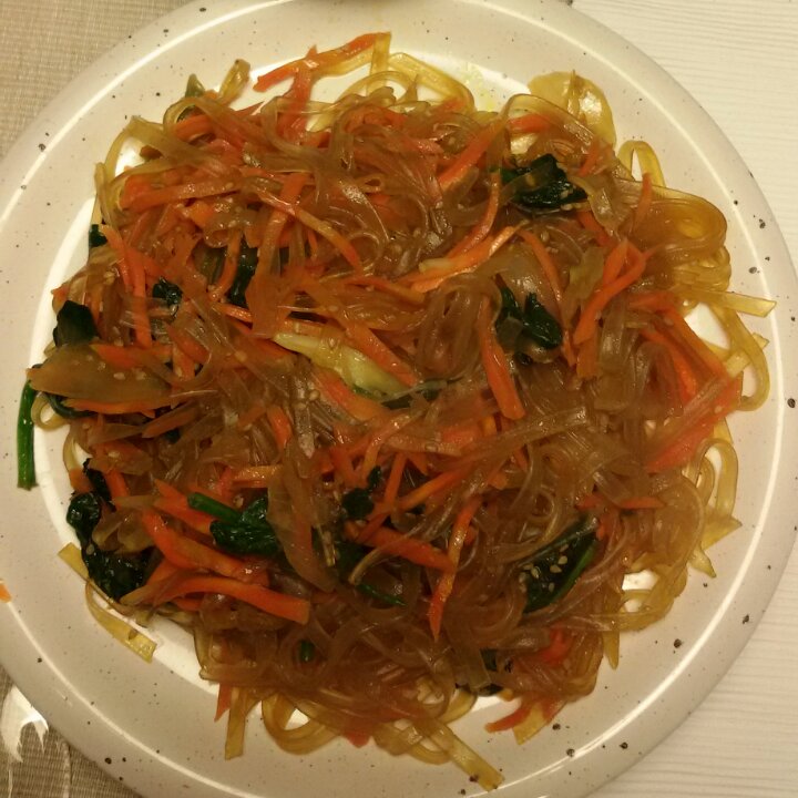 韩式粉丝炒杂菜 Korean Style Glass Noodles with Vegetables