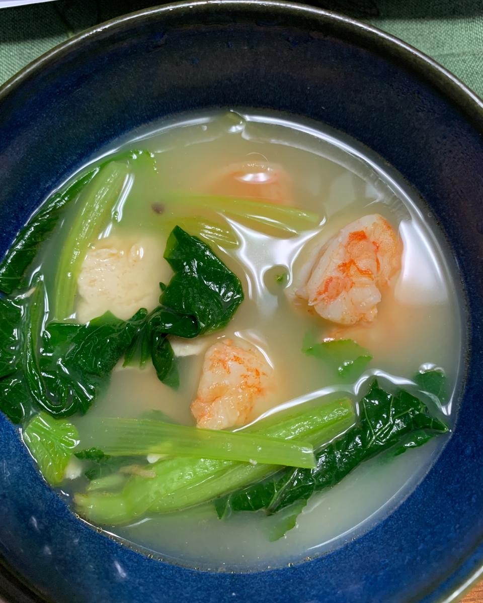 手残也能搞定的大虾白菜豆腐汤