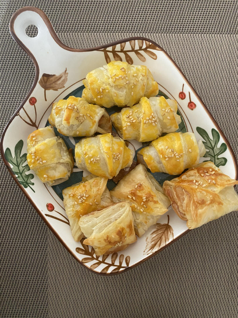 万能的手抓饼～孩子都能做的火腿可颂