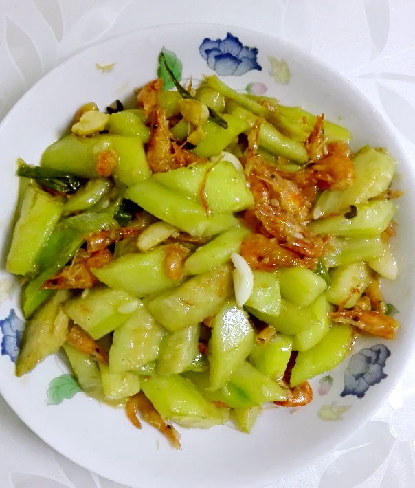 丝瓜炒虾仁