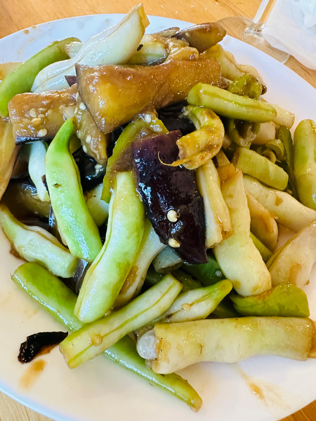 四季豆炒茄子