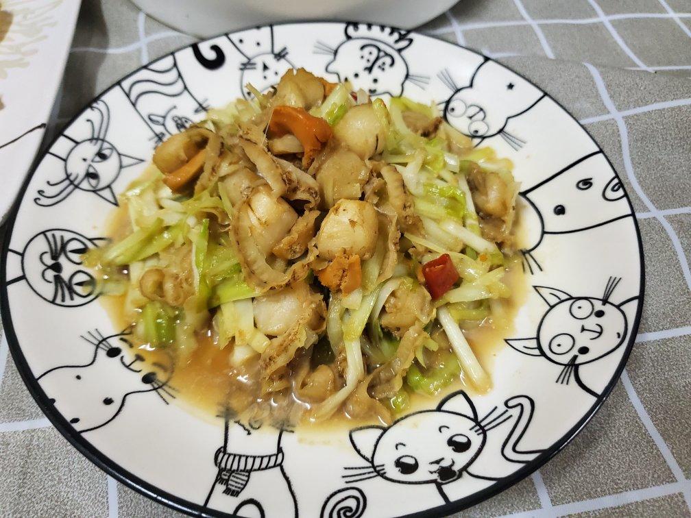 扇贝肉炒韭菜
