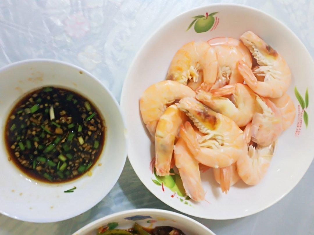 白灼虾+蘸料