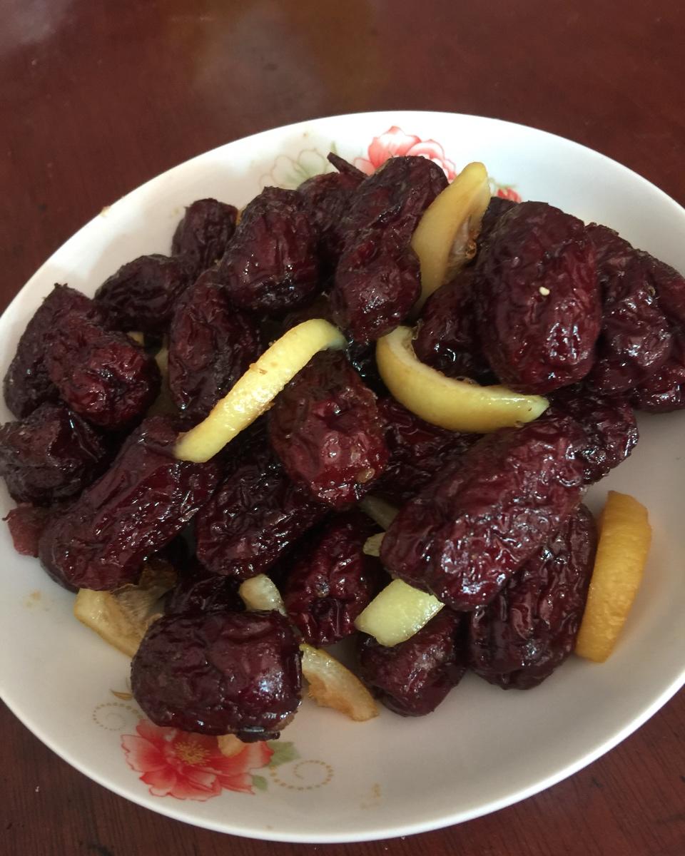 蜜饯柠檬黑枣