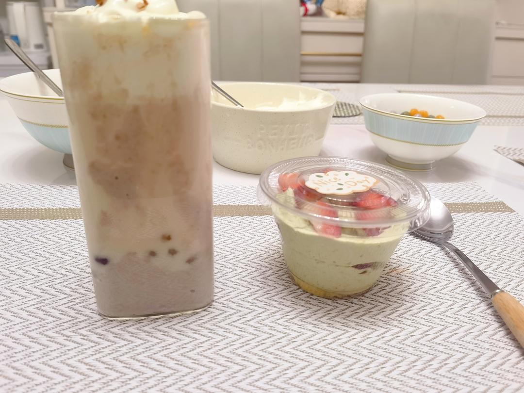 超超简单 快手的芋泥奶茶