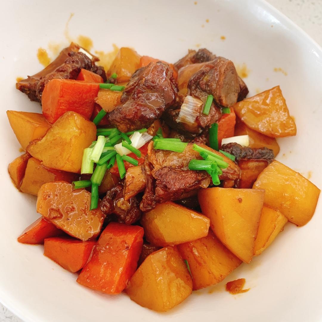 🔥巨好吃的红烧排骨炖土豆❗️懒人版轻松做拿手菜