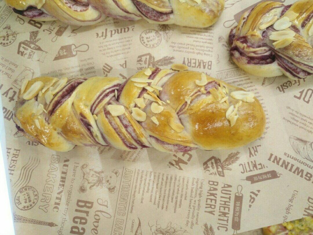 一次性发酵辫子红豆面包