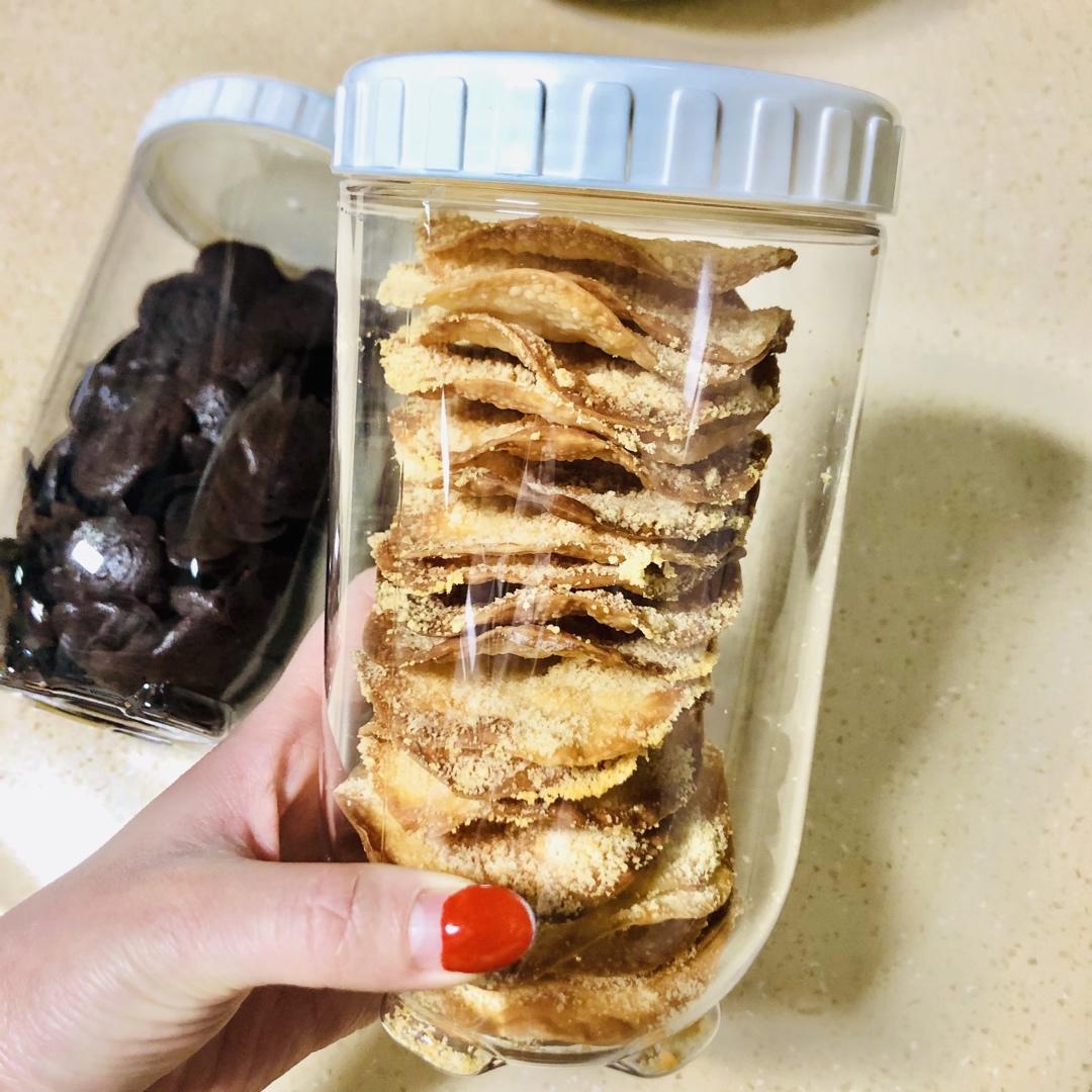 饺子皮做芝士脆片