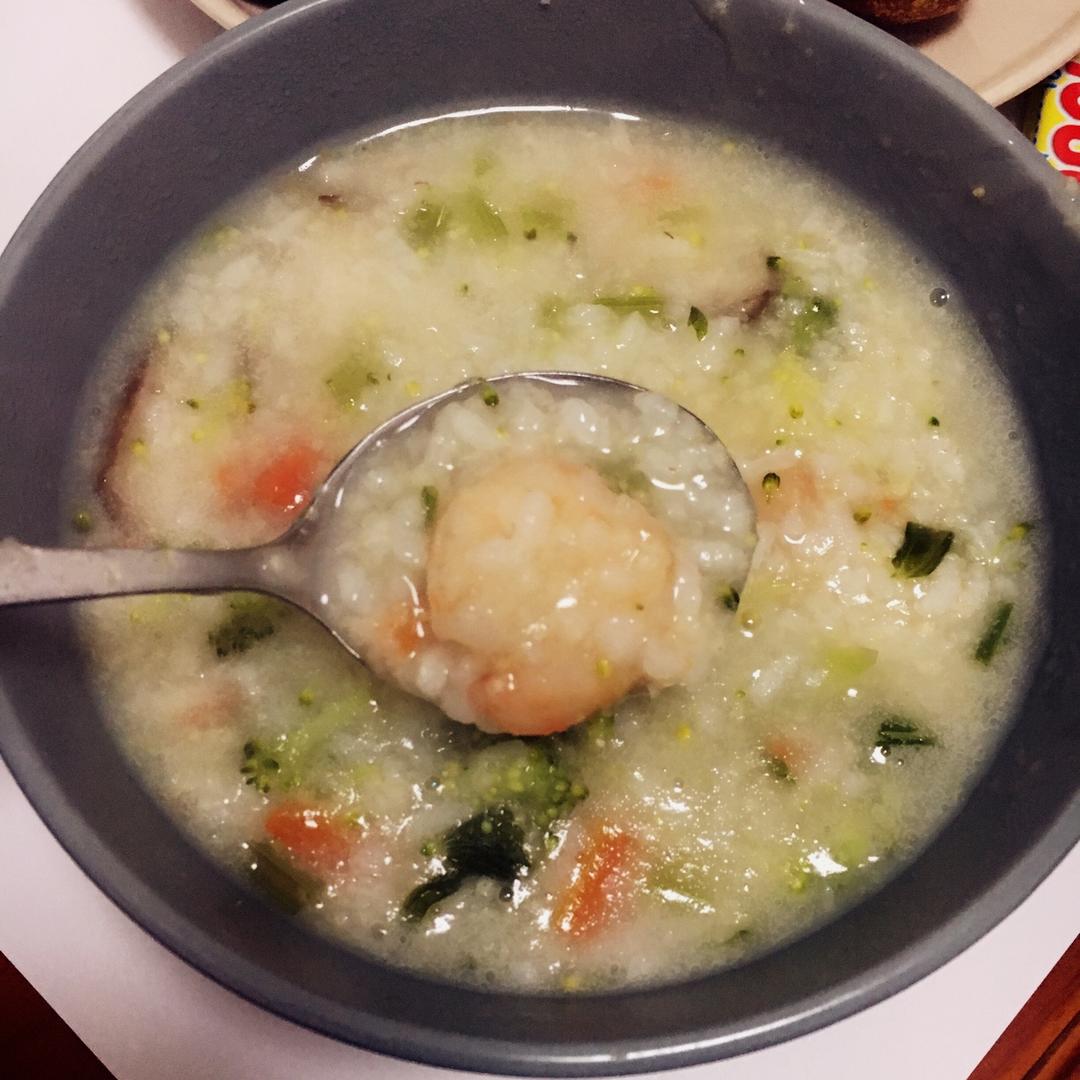 蔬菜虾仁粥