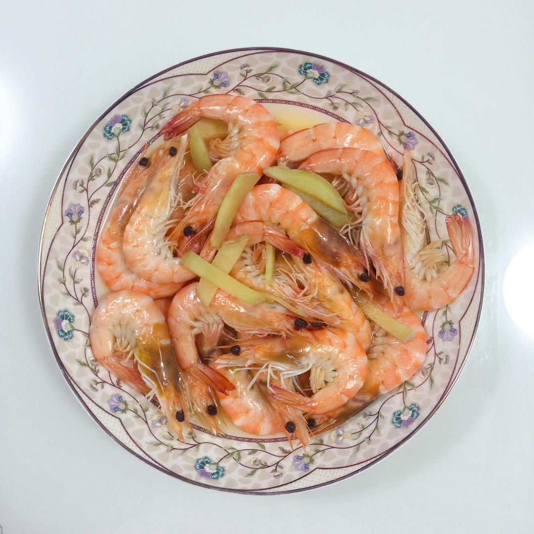 素颜sue做的盐水虾