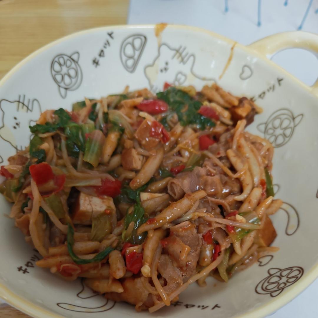炒麻食（猫耳朵）