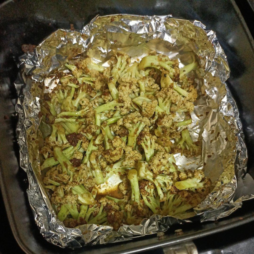【空气炸锅】清爽炸花菜 ！比饭店做的还好吃！