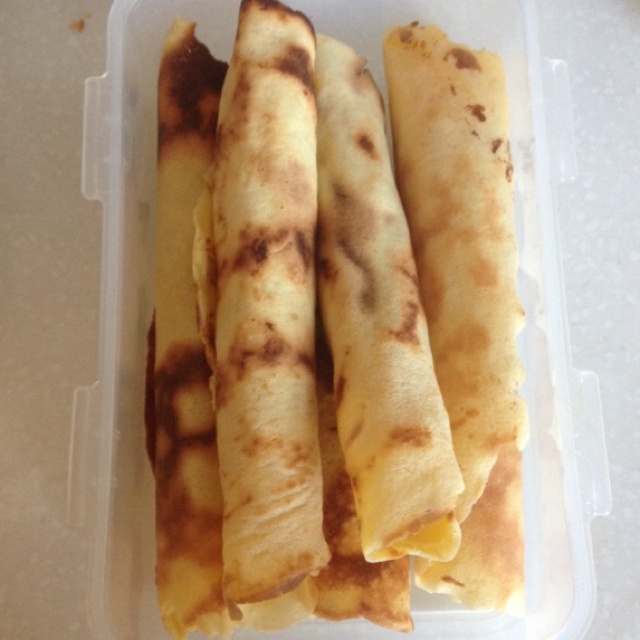 平底锅脆皮蛋卷