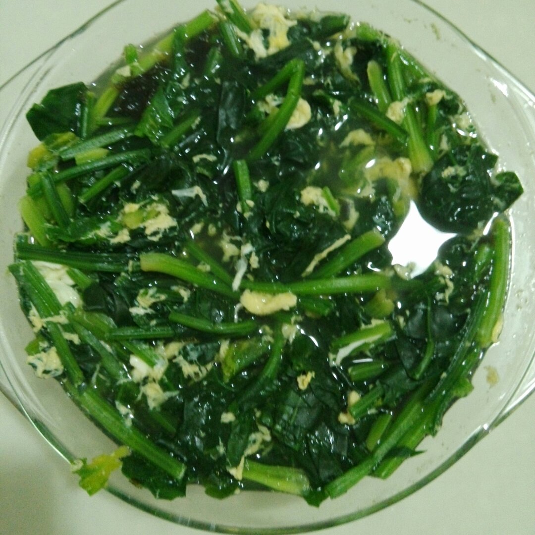 鲜蛋花菠菜汤
