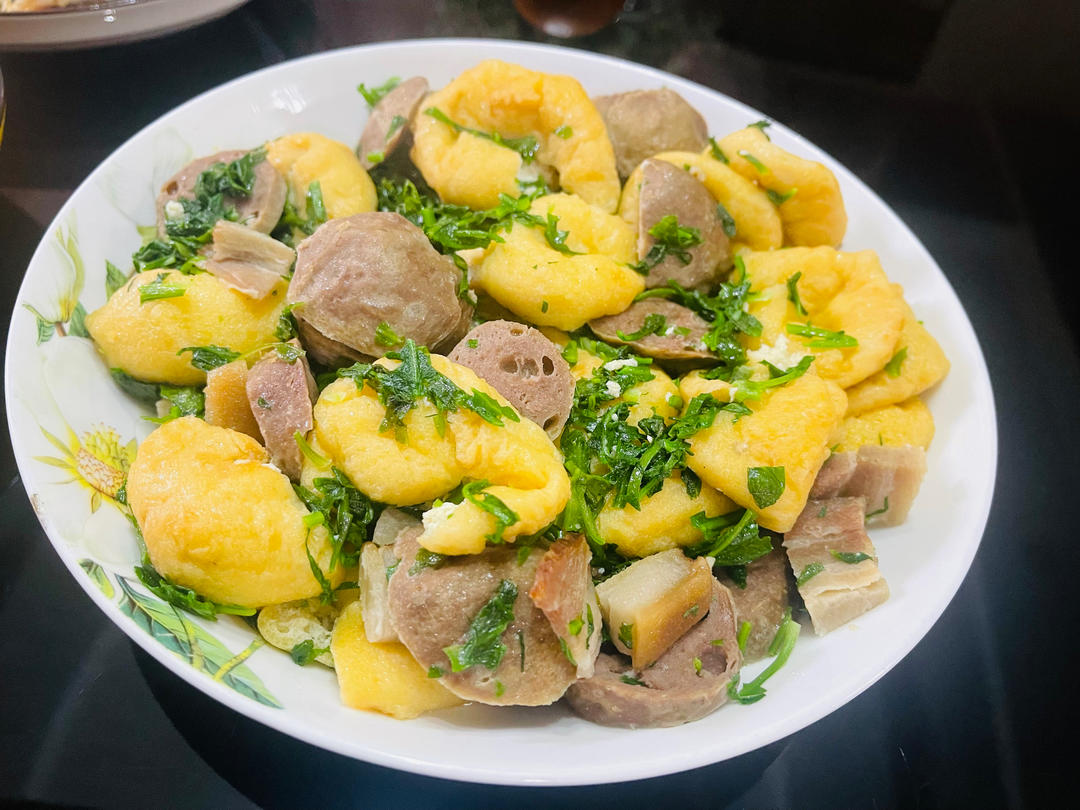 荠菜油豆腐