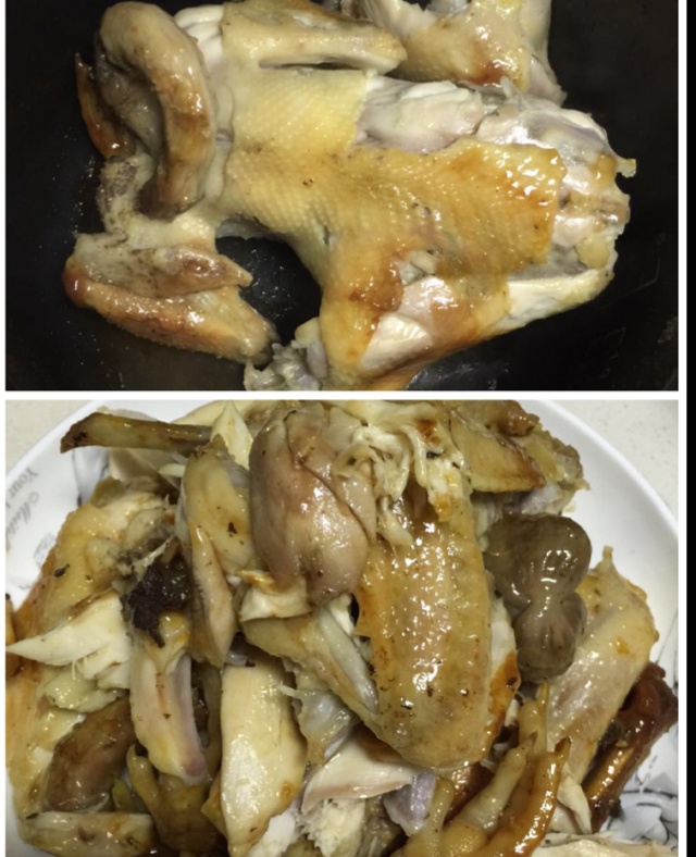 电饭煲盐焗手撕鸡