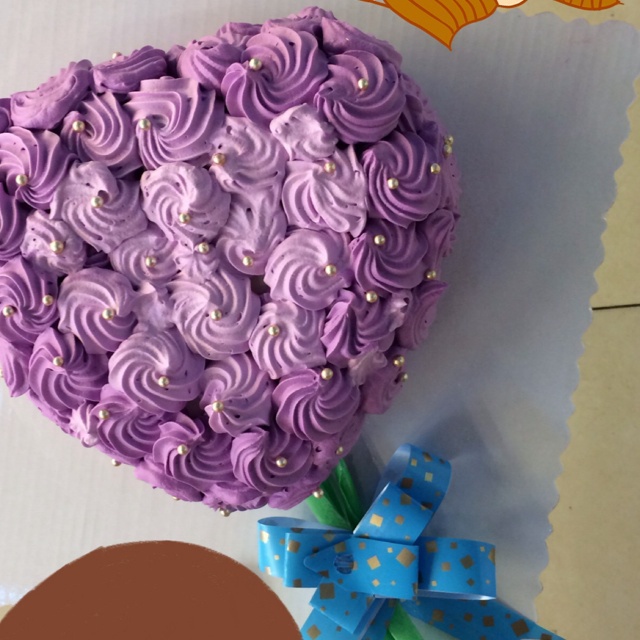 紫色玫瑰渐变裱花蛋糕