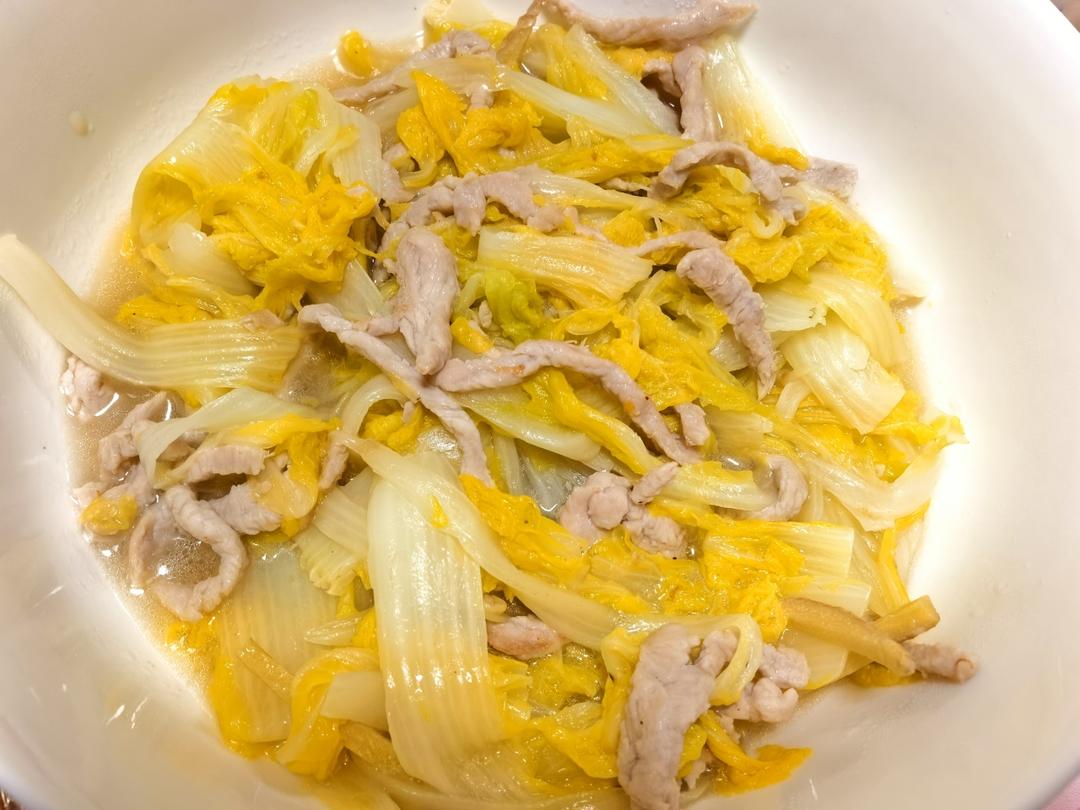 烂糊肉丝-大白菜加里脊肉烂糊糊的才好吃，原来成功就靠那3勺！