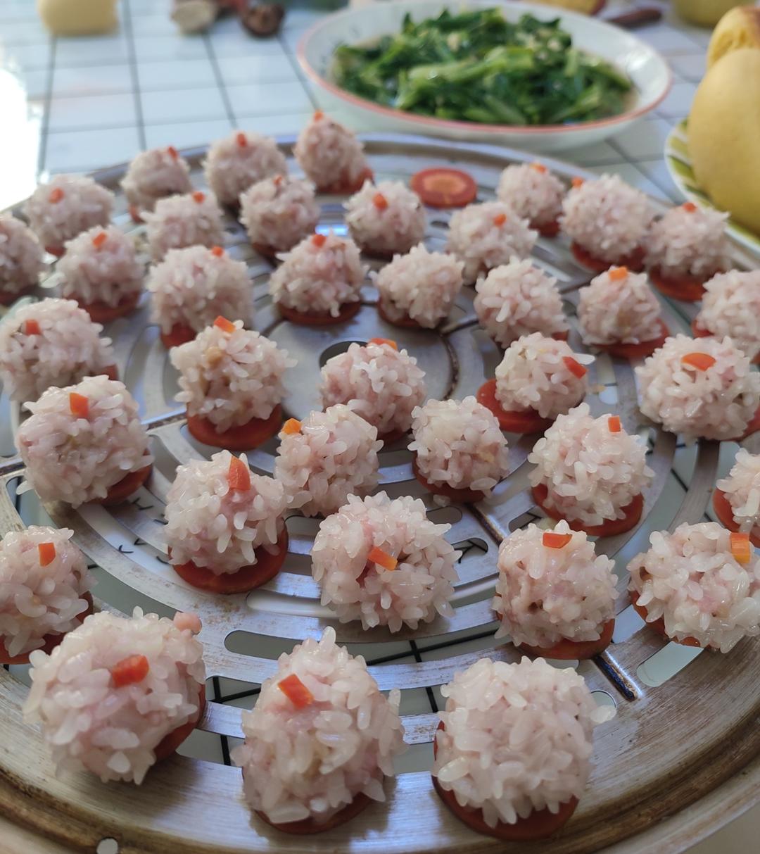 蒸糯米丸子