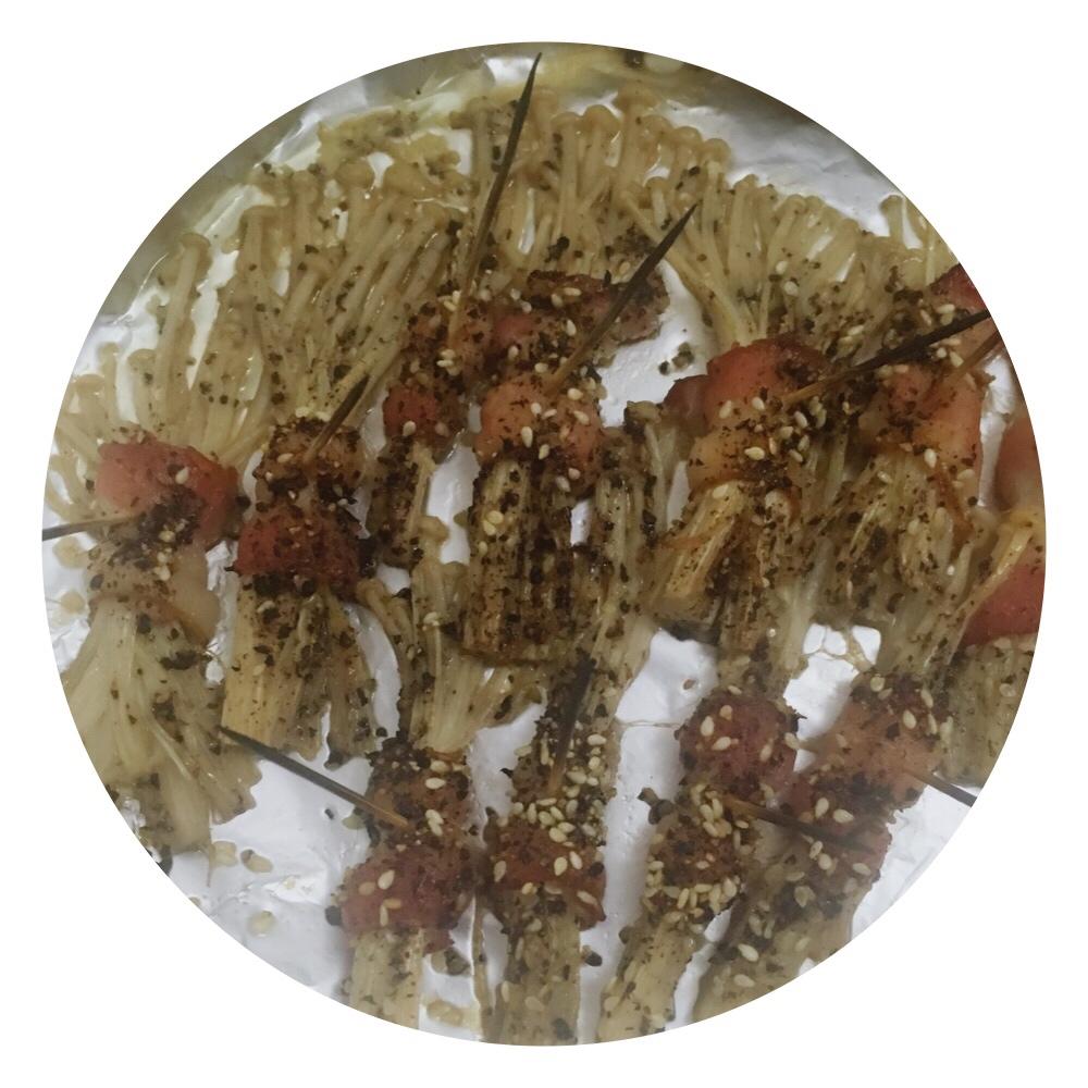 烤培根卷金针菇