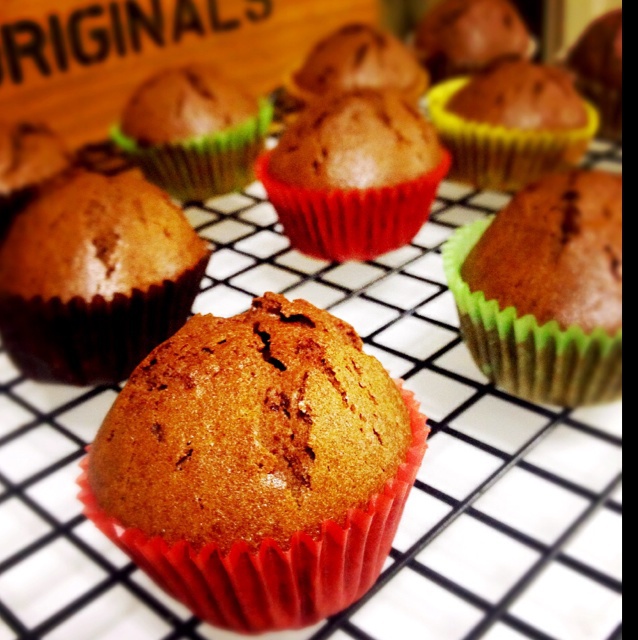 hallena0218做的巧克力玛芬蛋糕@muffin cake