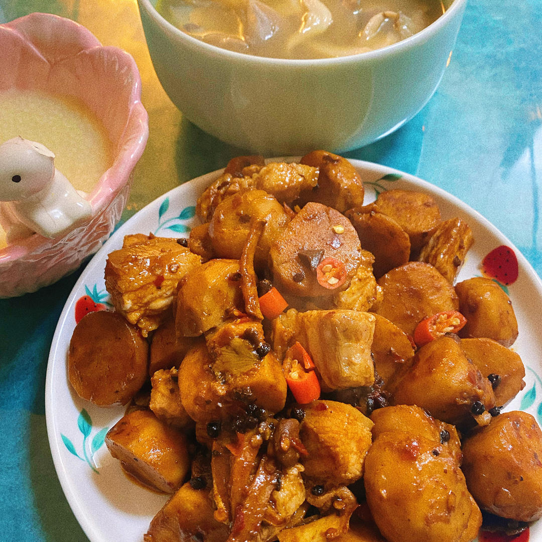 跟妈妈偷学的芋儿鸡，老公说可以去开店了