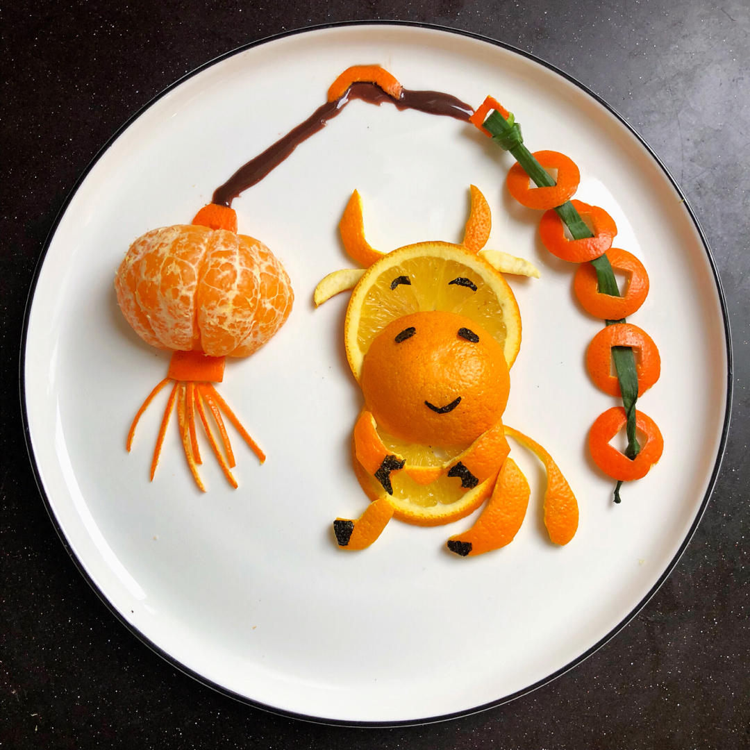 🐮牛年招财进宝餐盘画