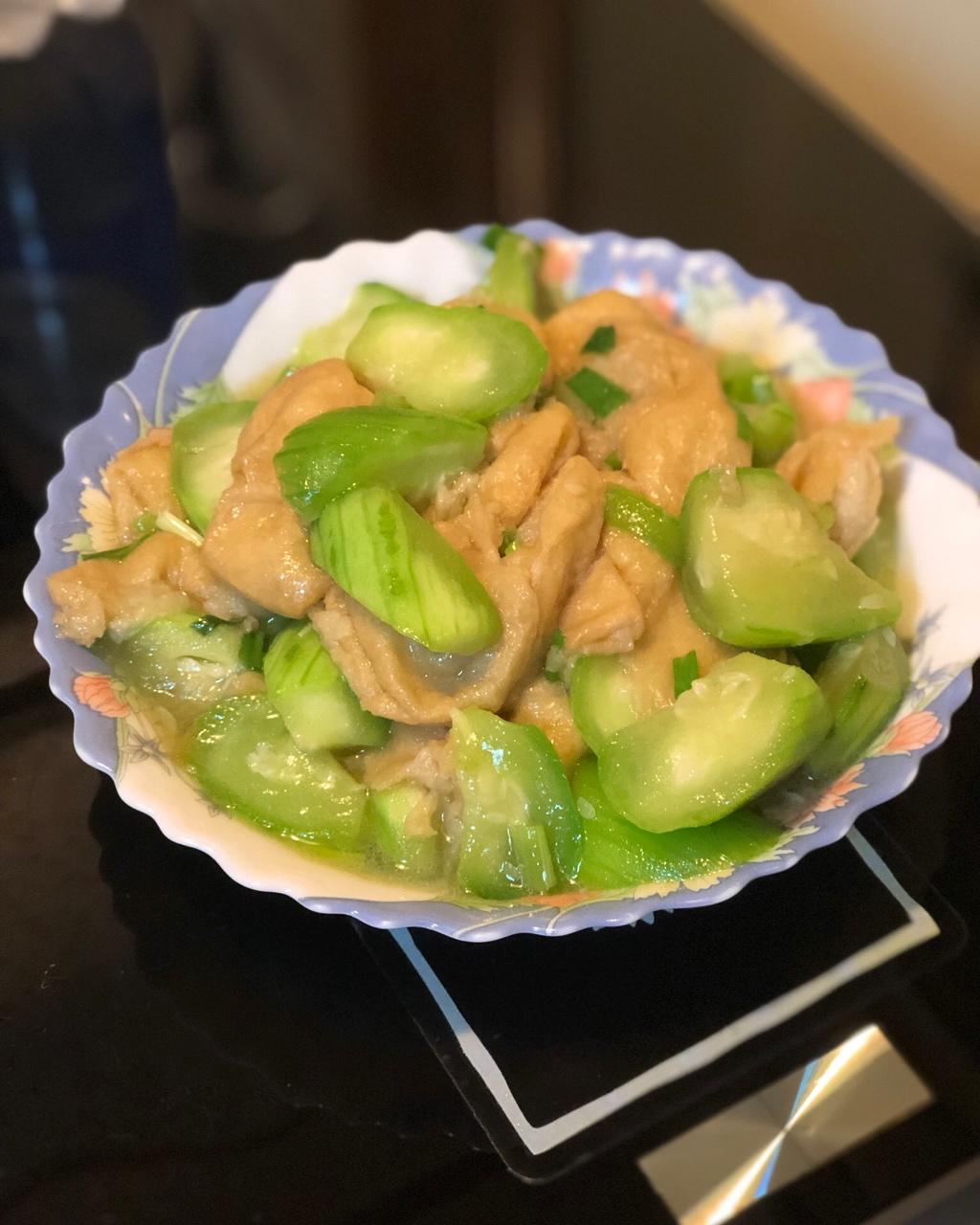 smile9911做的面筋炒丝瓜