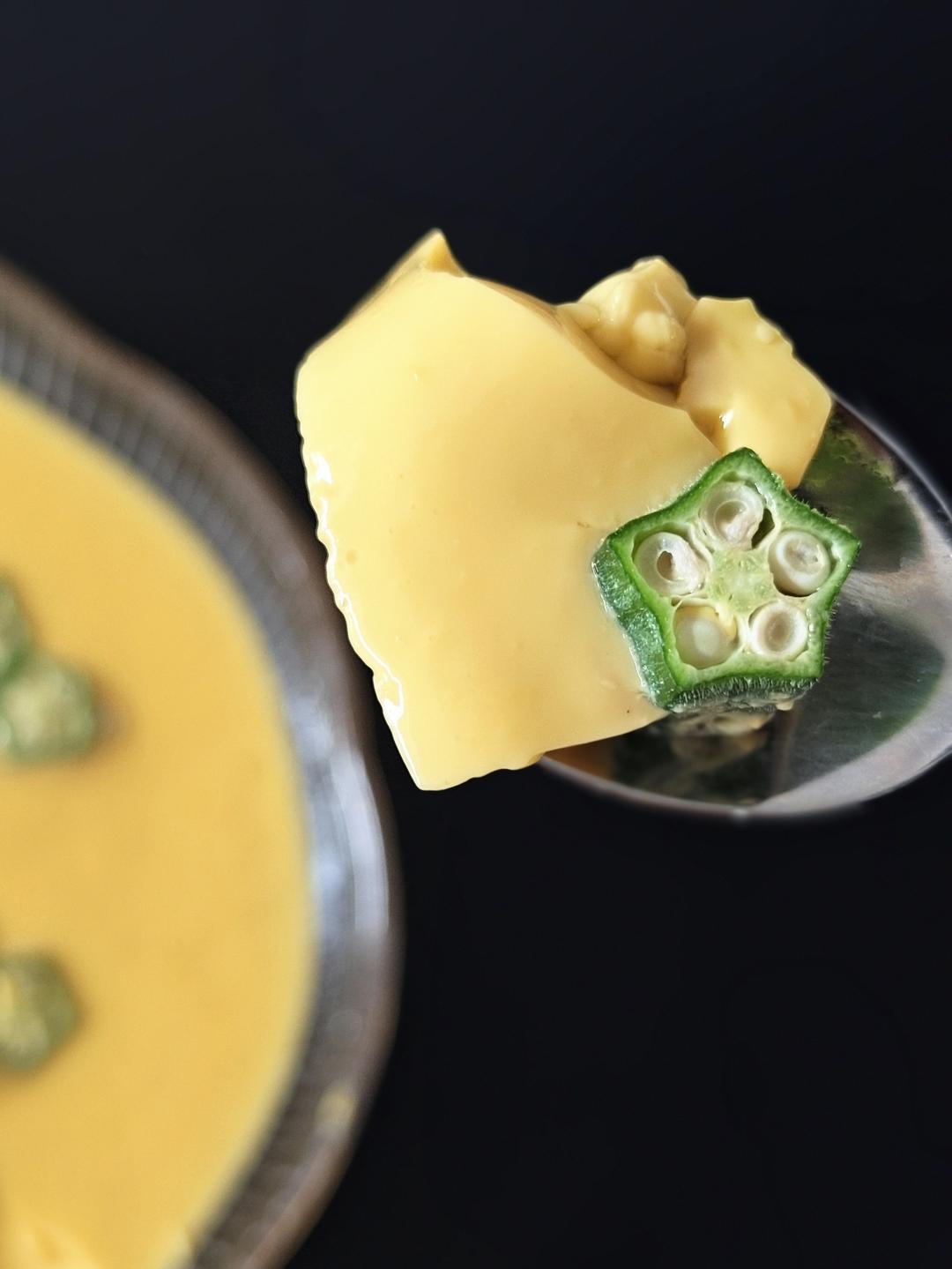 嫩滑营养秋葵蒸蛋-凯度蒸烤箱