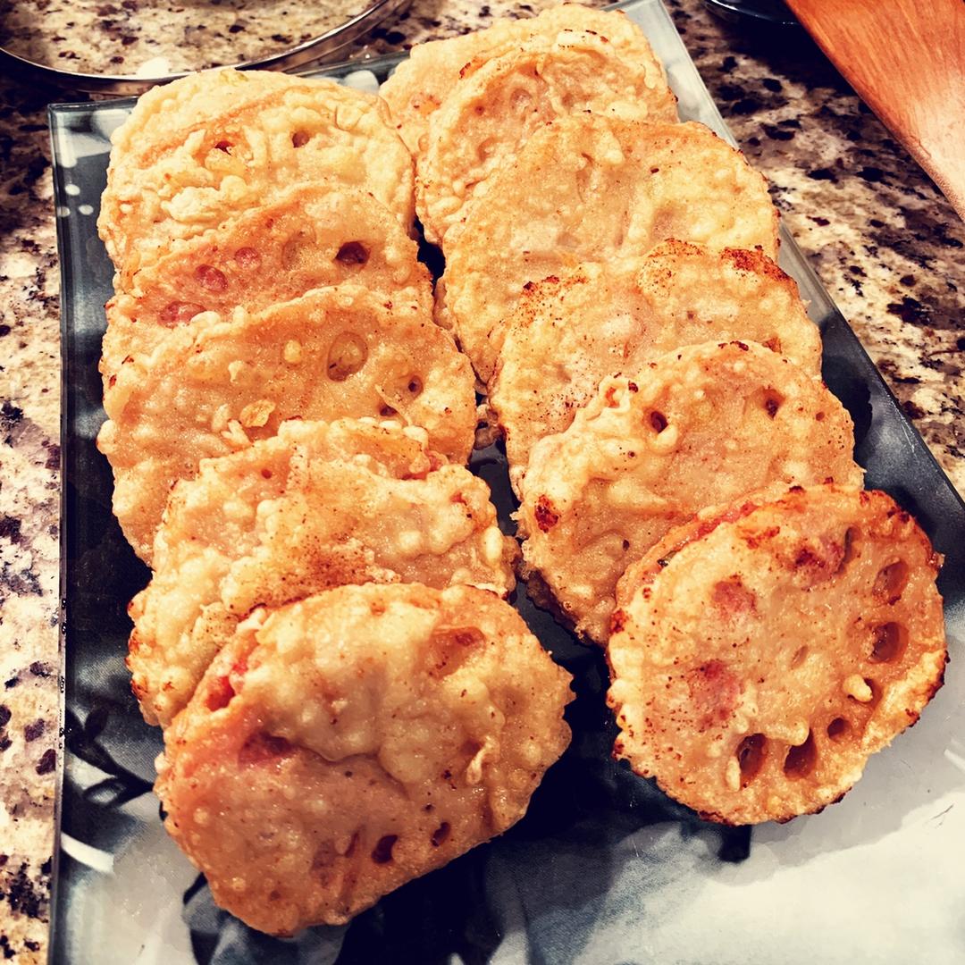 美逗逗人鱼做的香煎藕夹