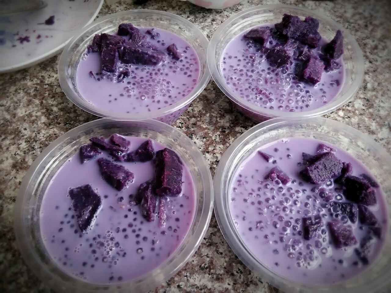 紫薯椰汁西米露！
