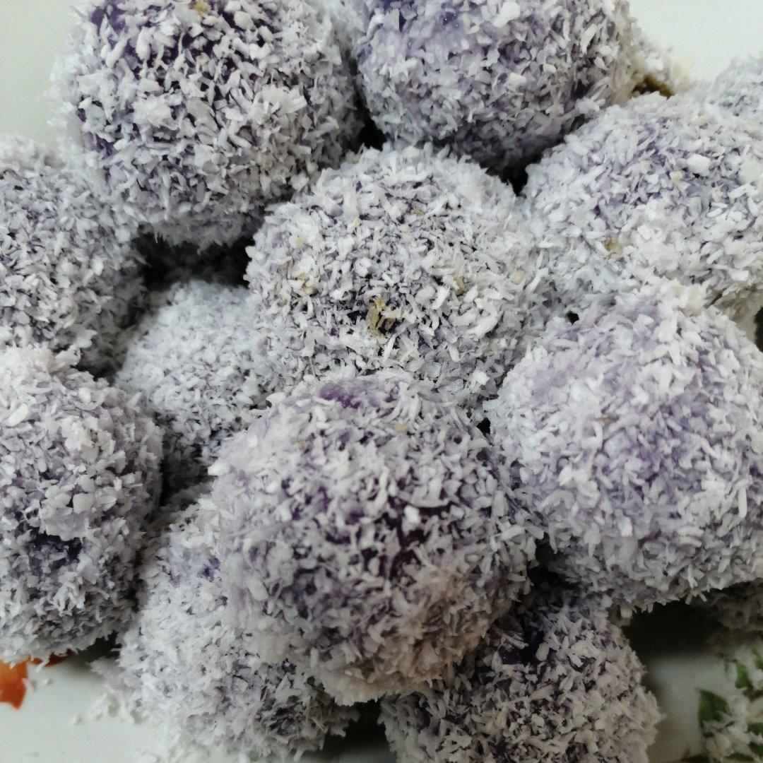 椰蓉紫薯糯米球（糖♥）