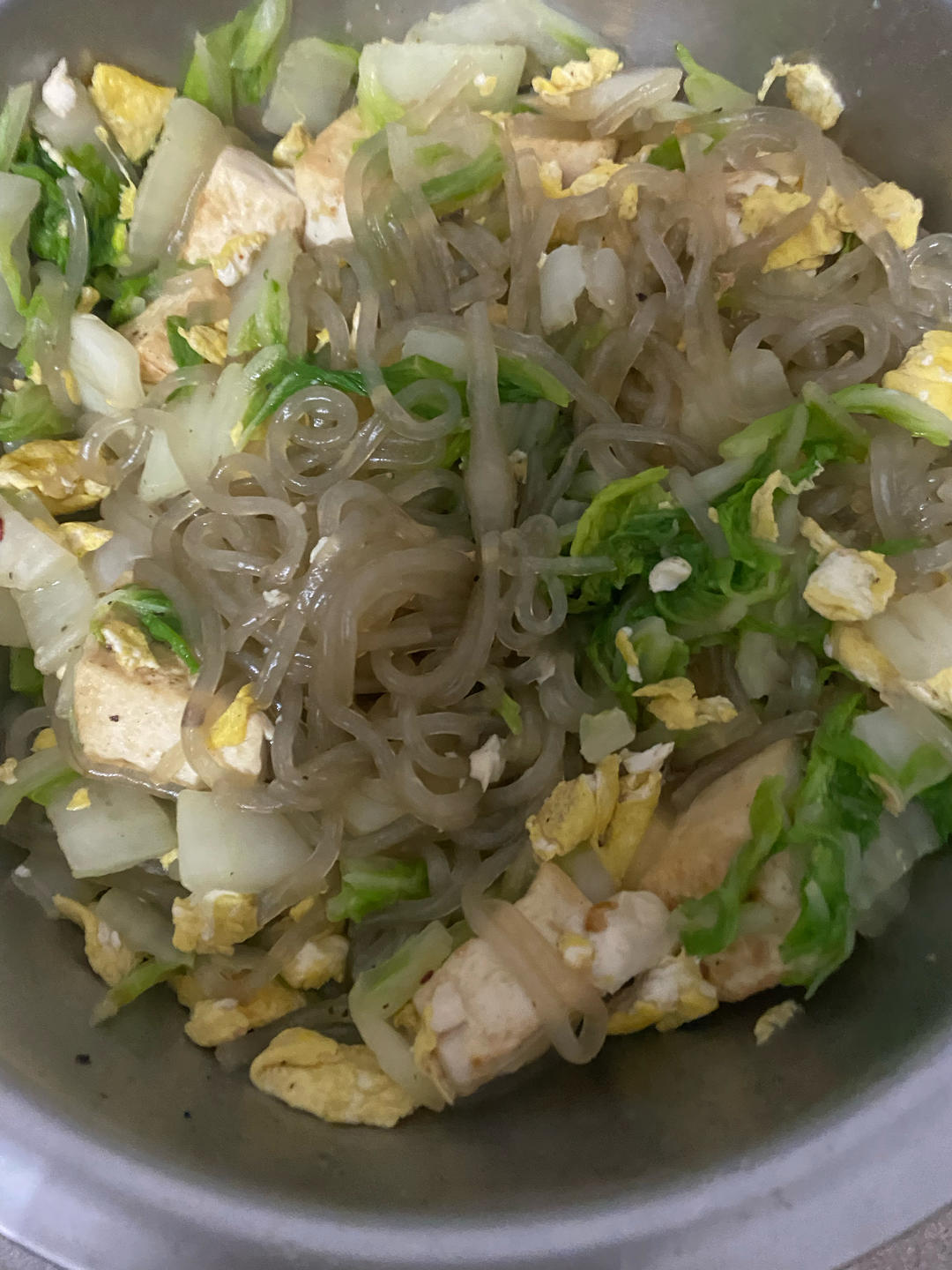 白菜粉丝炒鸡蛋