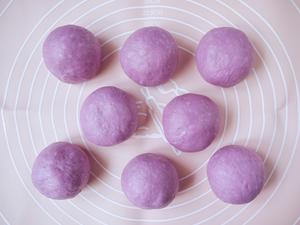 迷你紫薯蜜豆面包卷的做法 步骤6