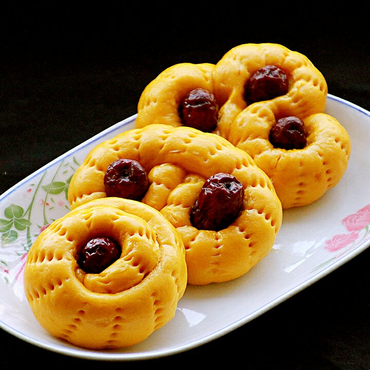 漫天雪儿做的山西面食枣花馍