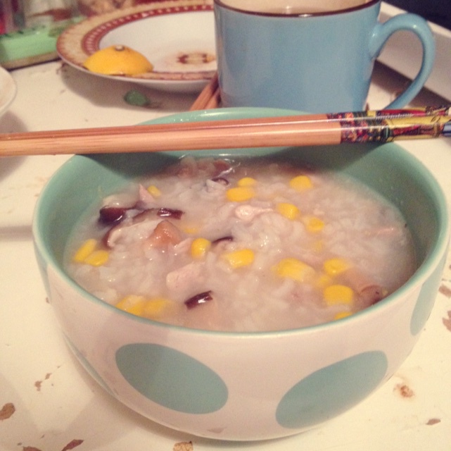 香菇鸡肉粥