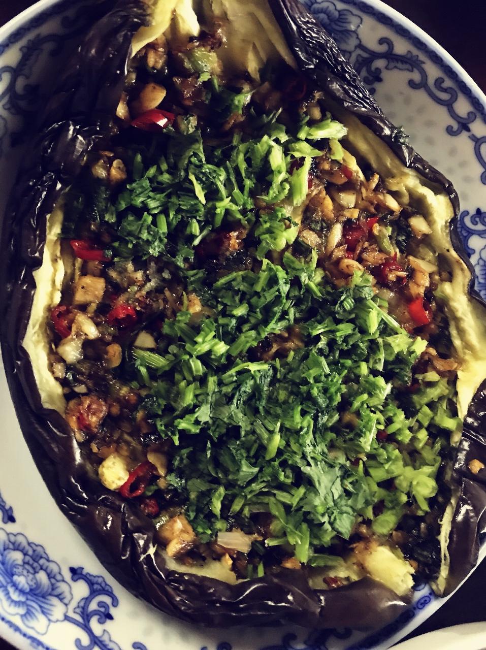 【微波炉烤茄子】