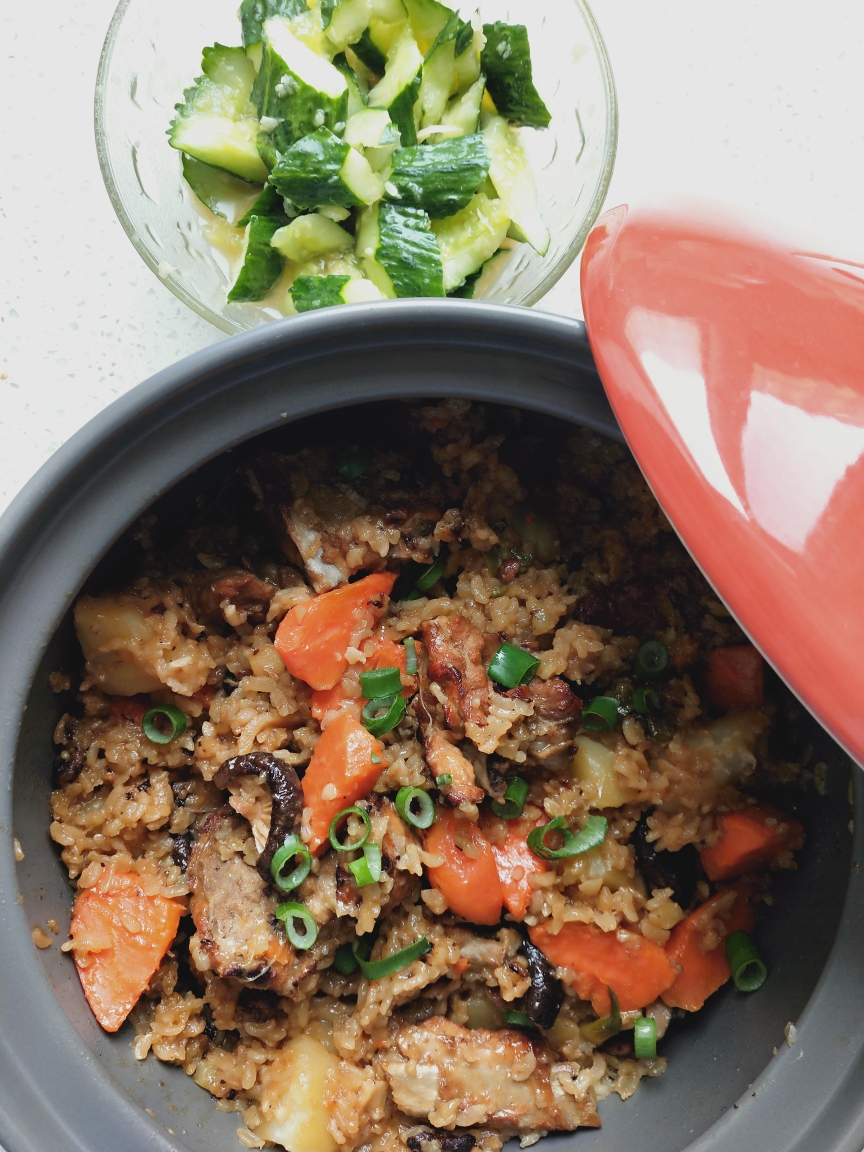 砂锅排骨焖饭的做法